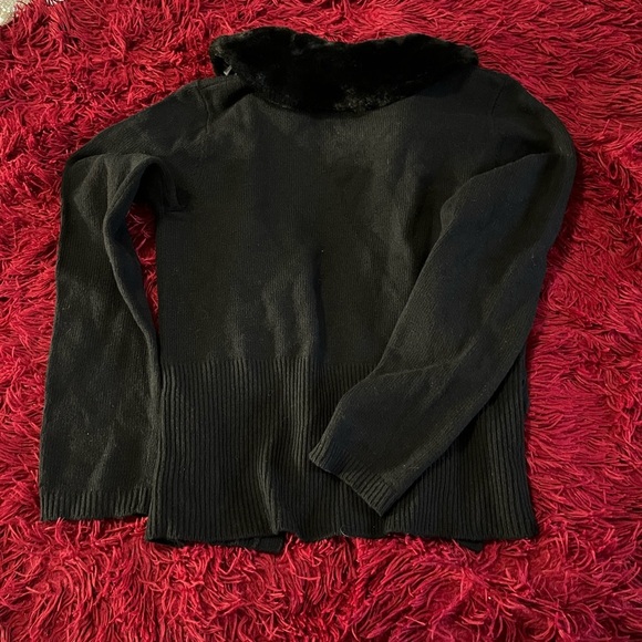 Liz Claiborne Black Cardigan Sweater Elegant Design - Picture 4 of 6